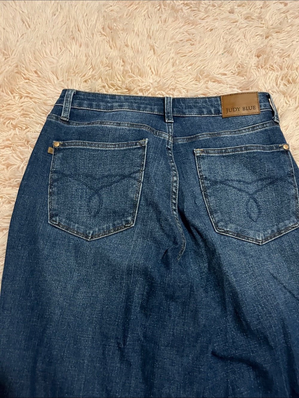 Judy Blue Dark Blue Retro Wide Leg Jeans - Picture 7 of 7